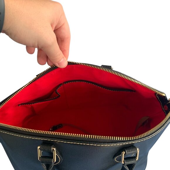 Dooney & Bourke Saffiano Leather Darcy Satchel Women’s Handbag Zipped Purse - Picture 13 of 16